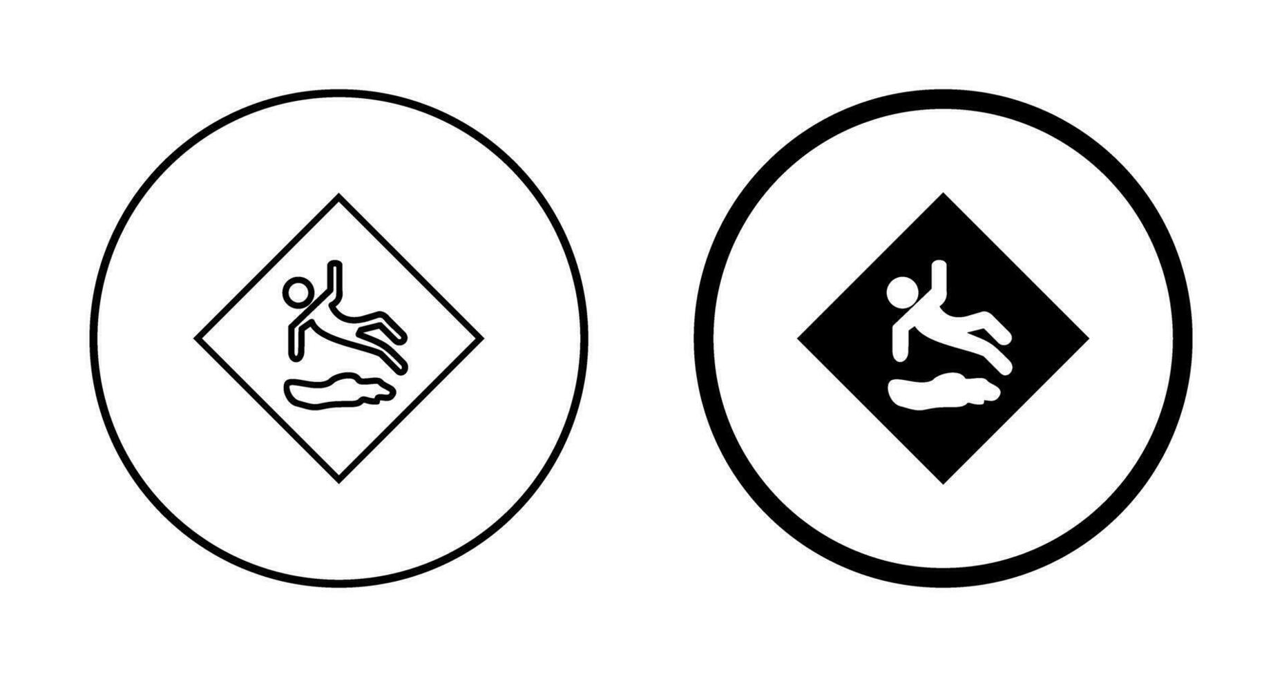Danger of Slipping Vector Icon