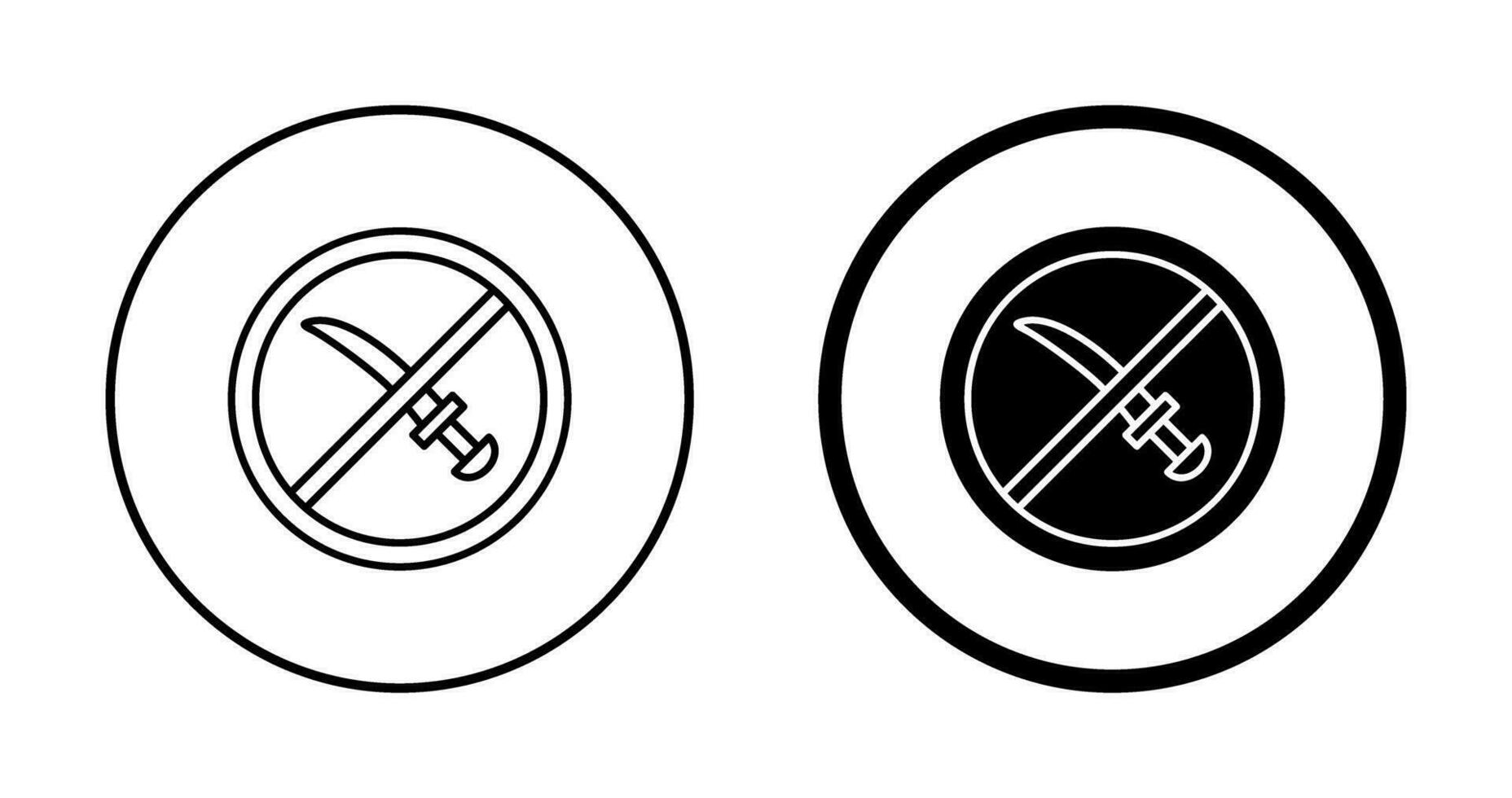 No Weapons Vector Icon