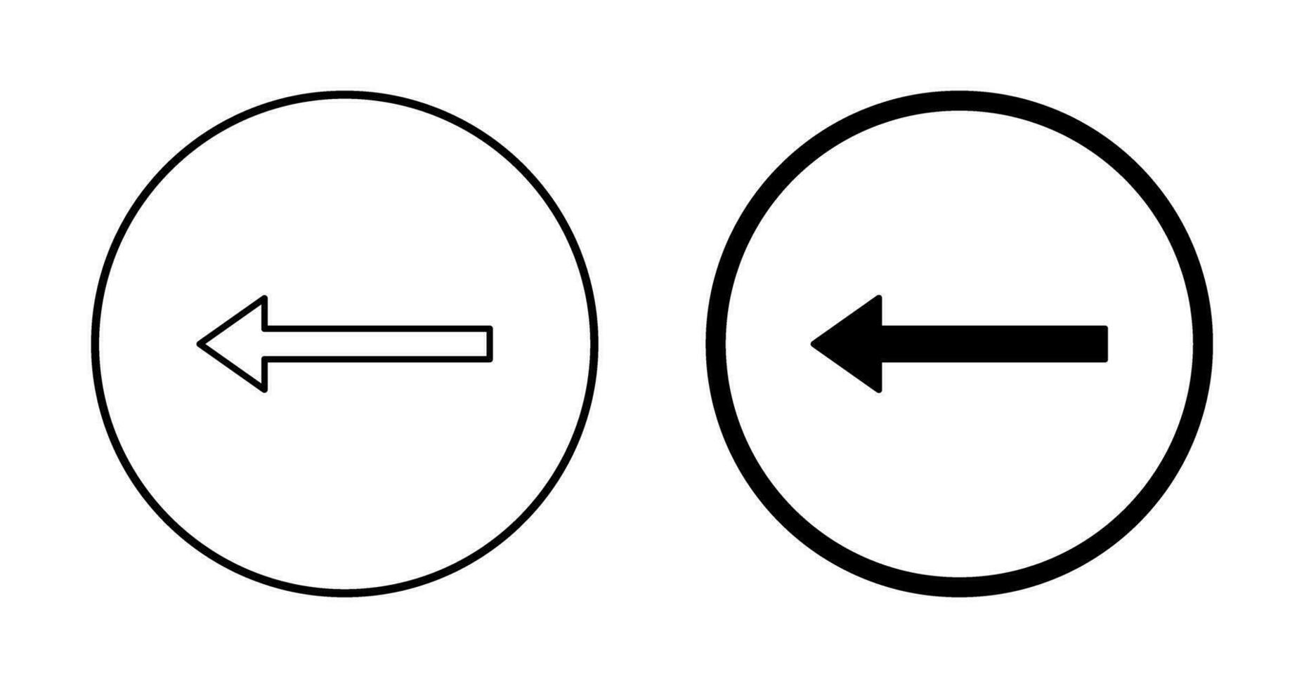 Unique Left Arrow Vector Icon
