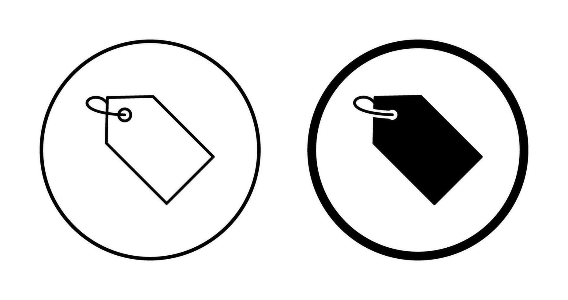 Unique Tag Vector Icon