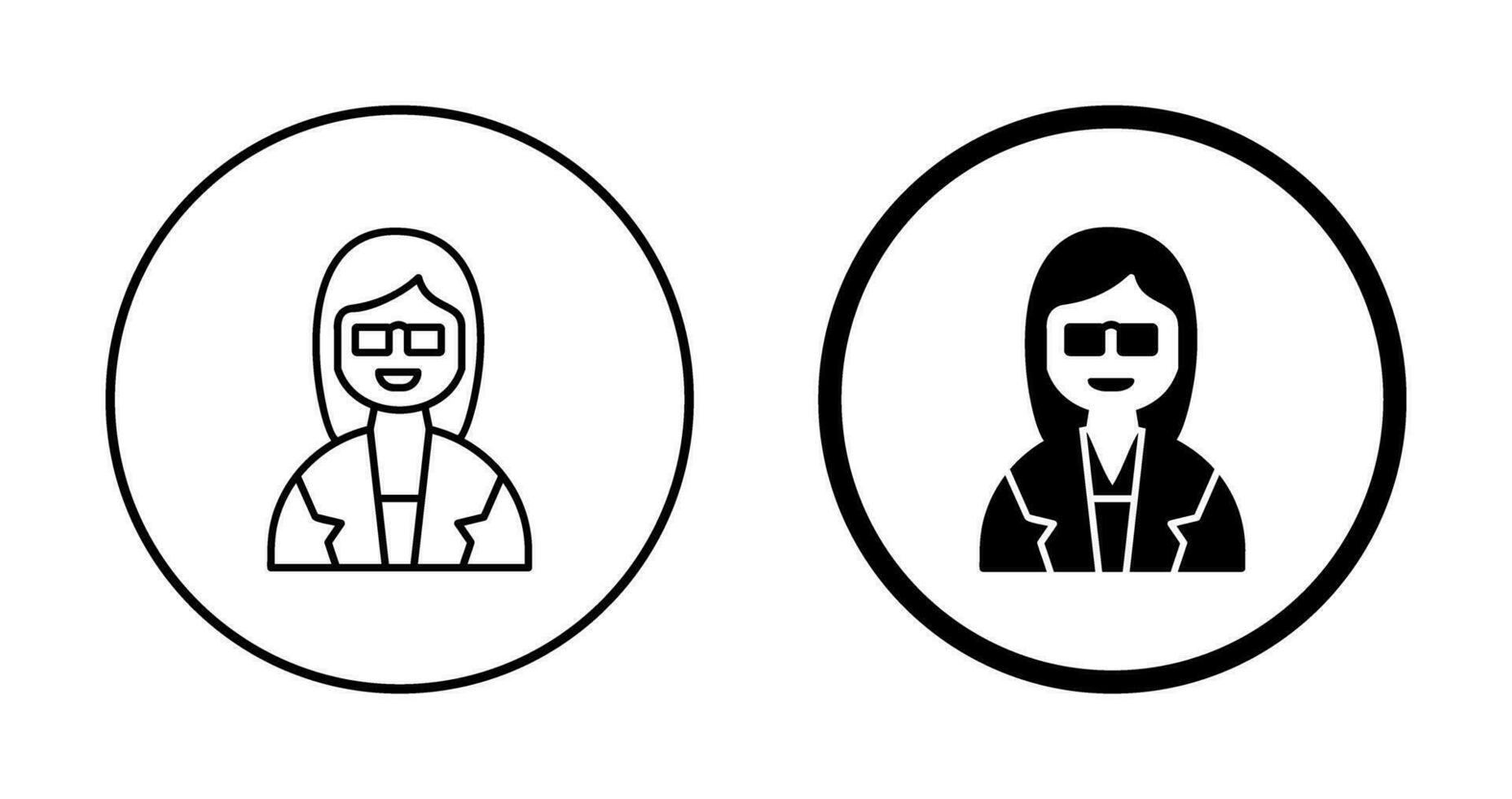 Unique Female Professor Vector Icon