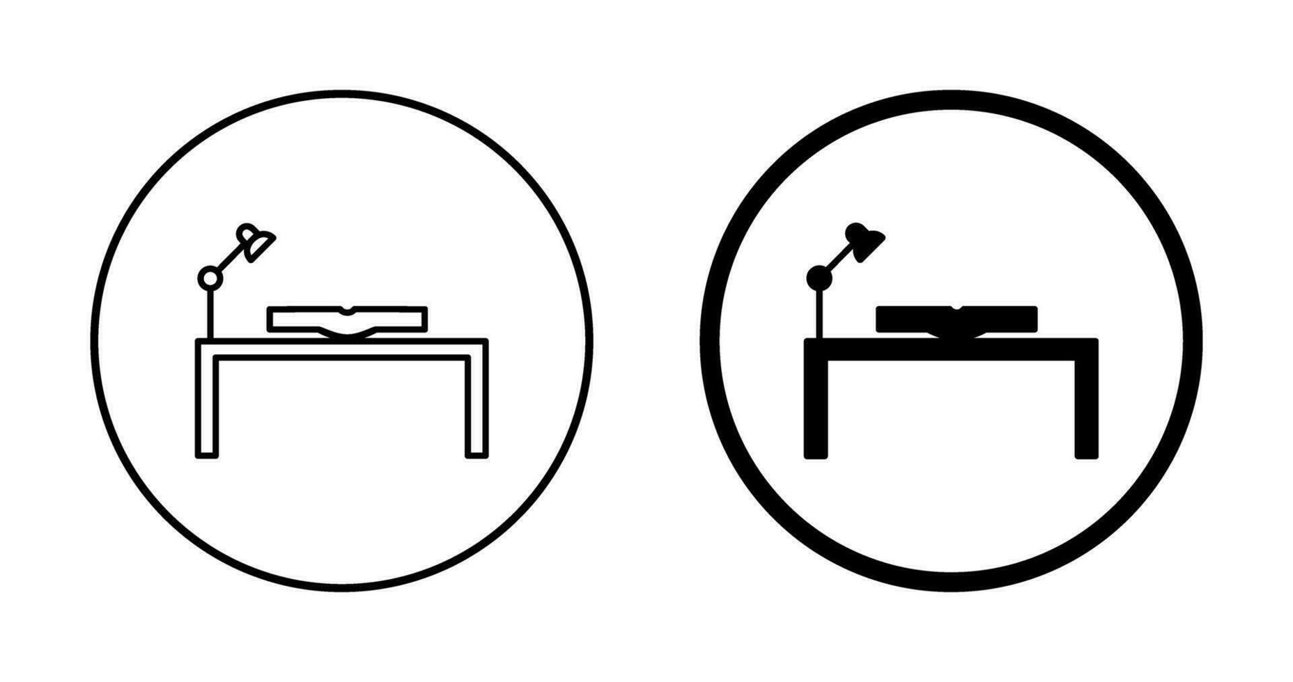 Unique Study Desk Vector Icon