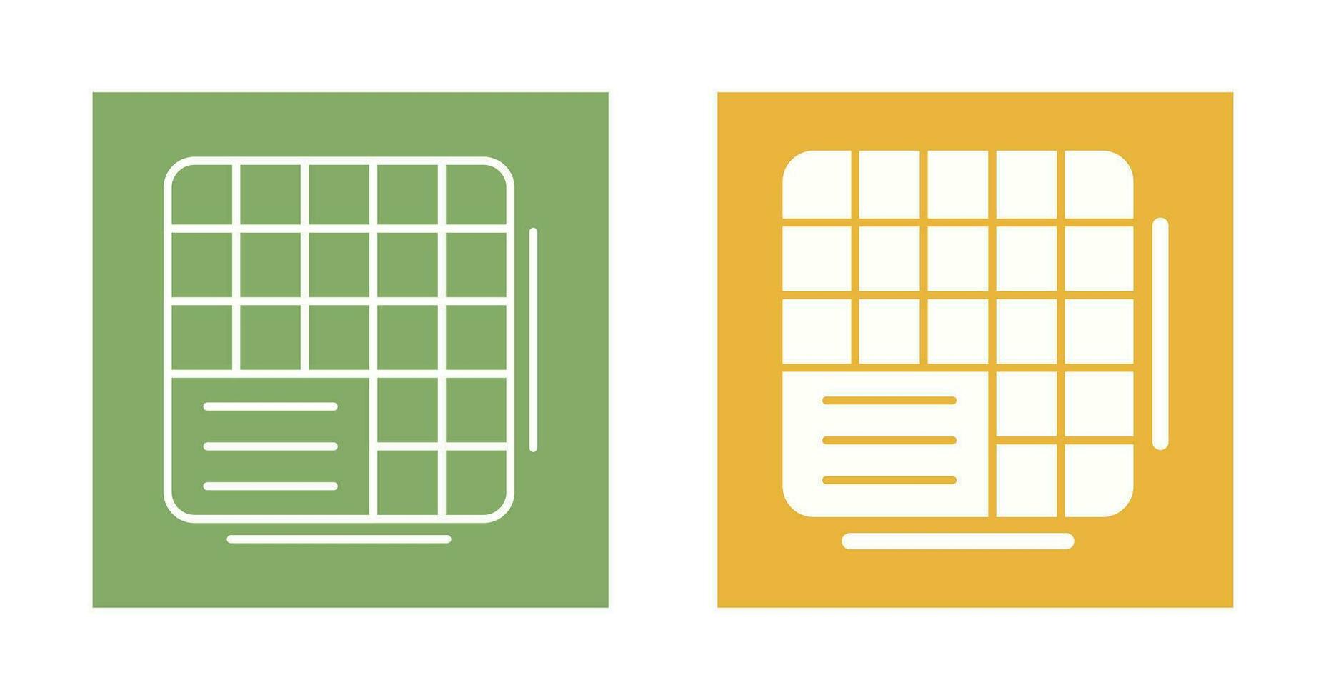 Table Data Vector Icon