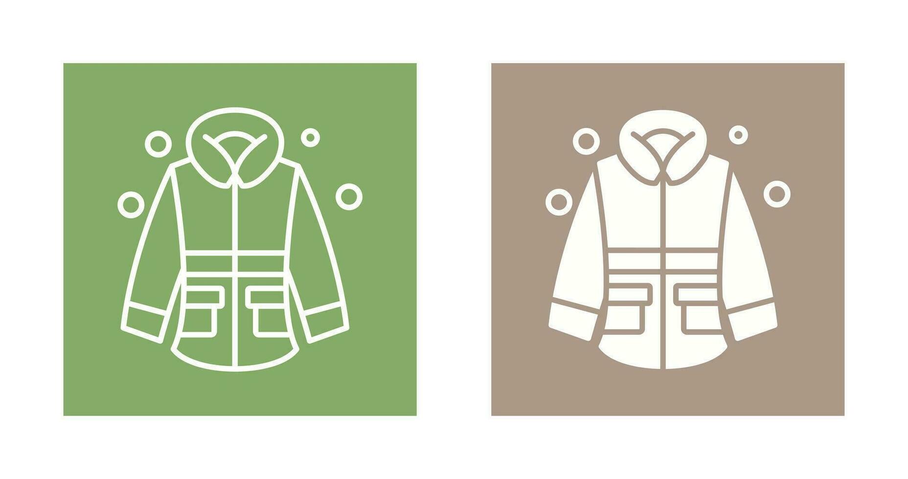 icono de vector de chaqueta de invierno