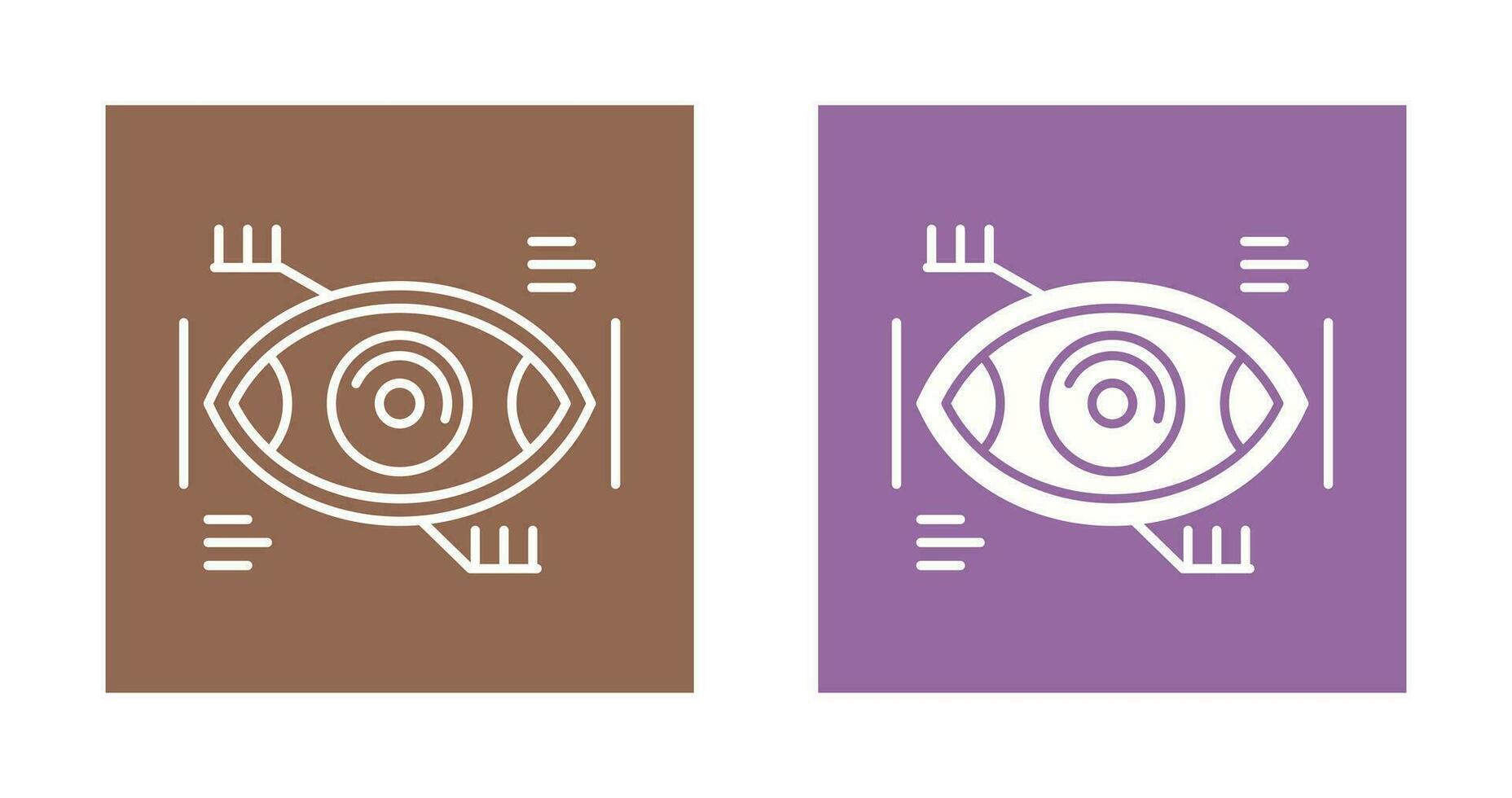 icono de vector de reconocimiento ocular