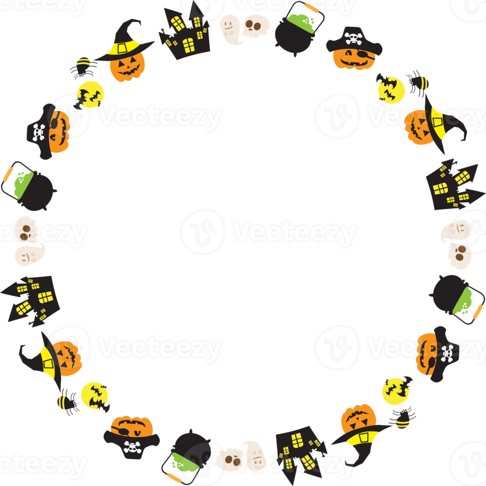 The Halloween cartoon boarder png