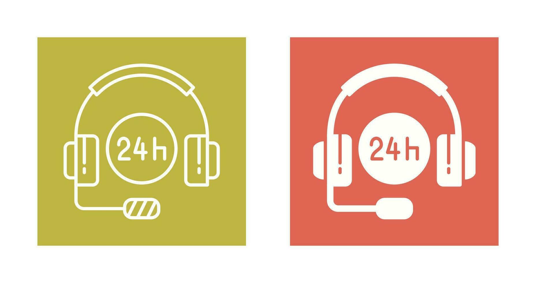 24 Hours Support Vector Icon