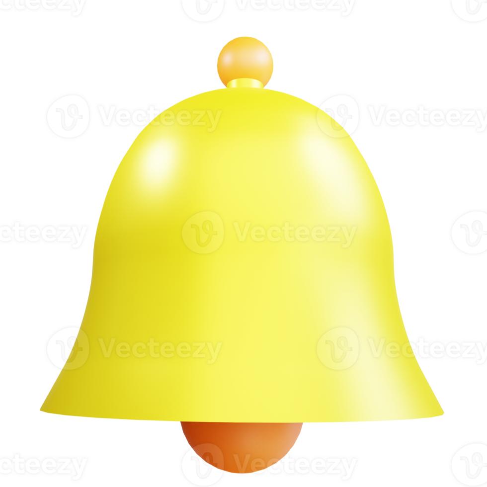 3D Bell Icon Object png