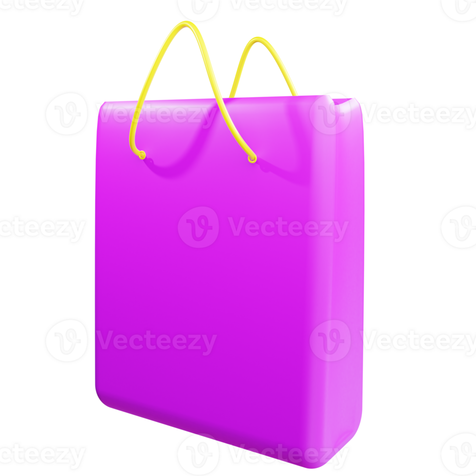 3D Shopping Bag Icon Object png