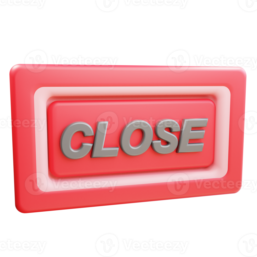 3D Close Icon Object png