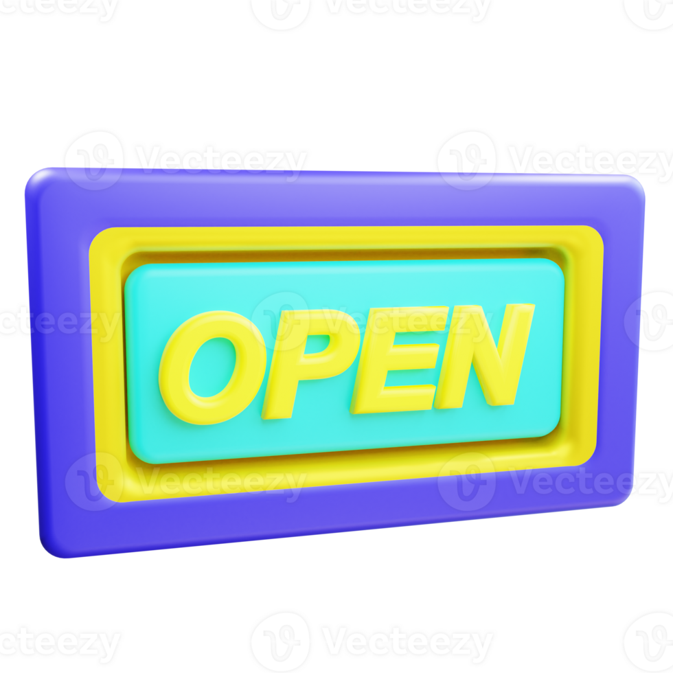 3D Open Icon Object png