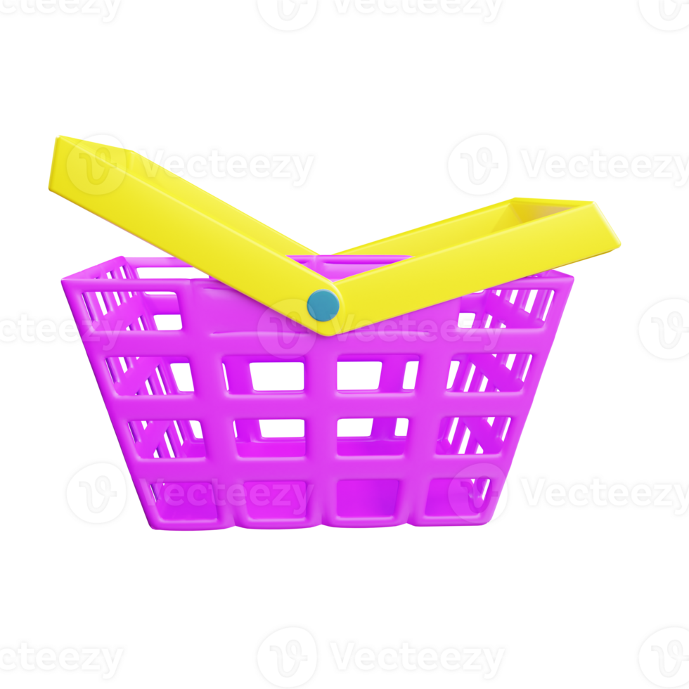 3D Shopping Cart Icon Object png