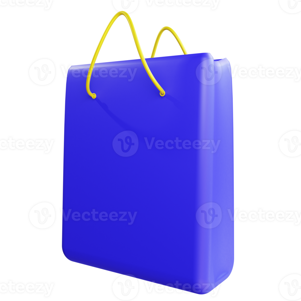 3D Shopping Bag Icon Object png