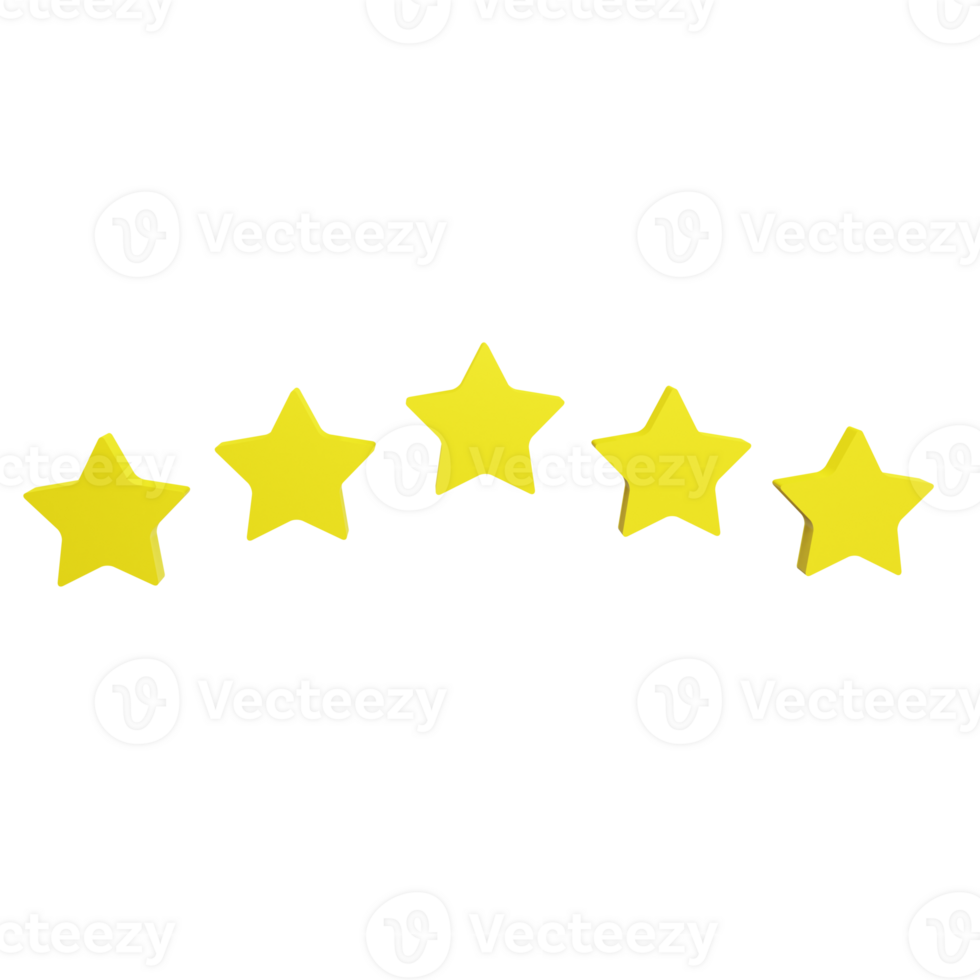 3D Stars Icon Object png