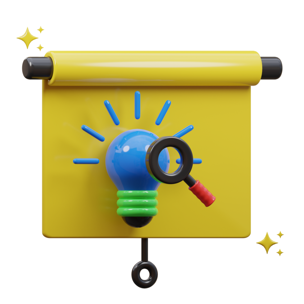 3D presentation icon illustration png