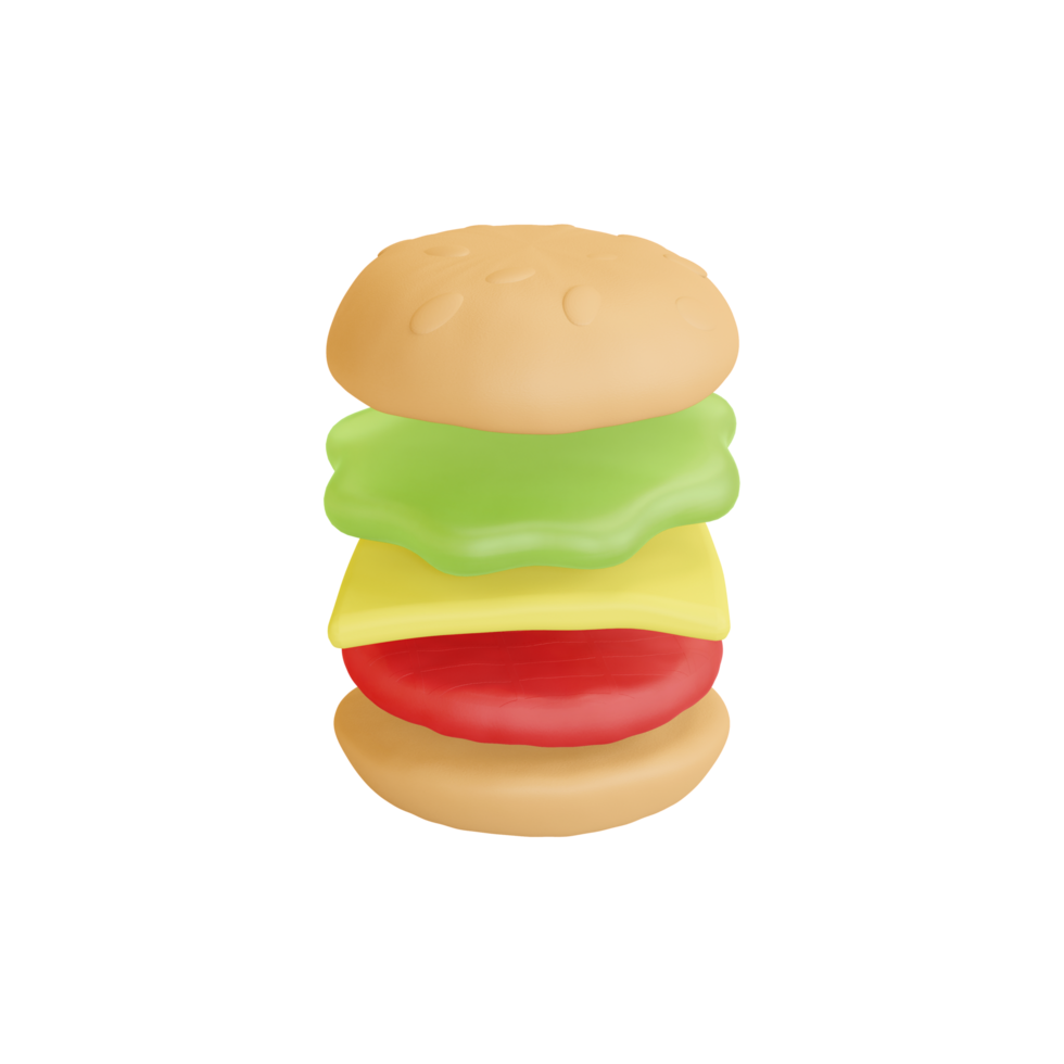 Gummy burger candy 3d illustration png