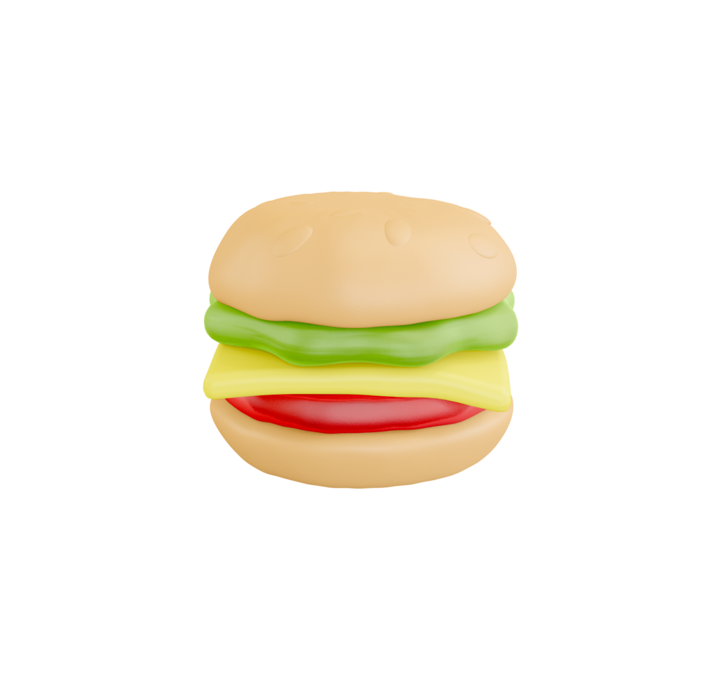 Gummy burger candy 3d illustration png