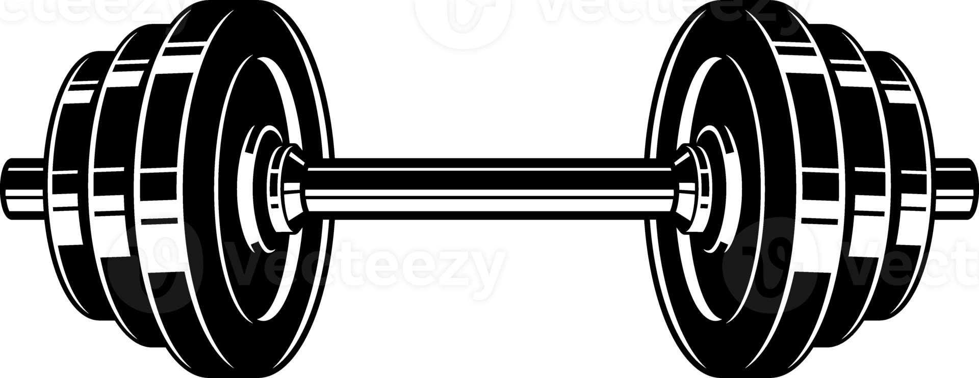 Barbell - Weight or Dumbbell PNG Illustration