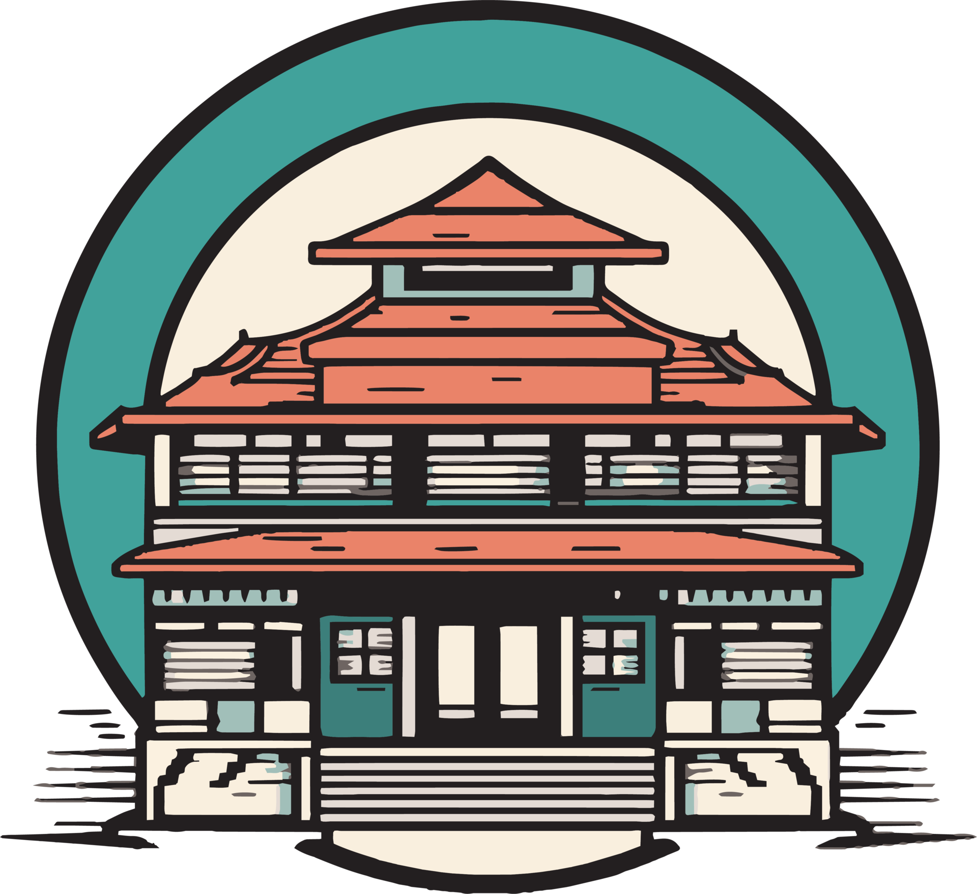 hand-drawn-vintage-chinese-or-japanese-restaurant-in-flat-line-art