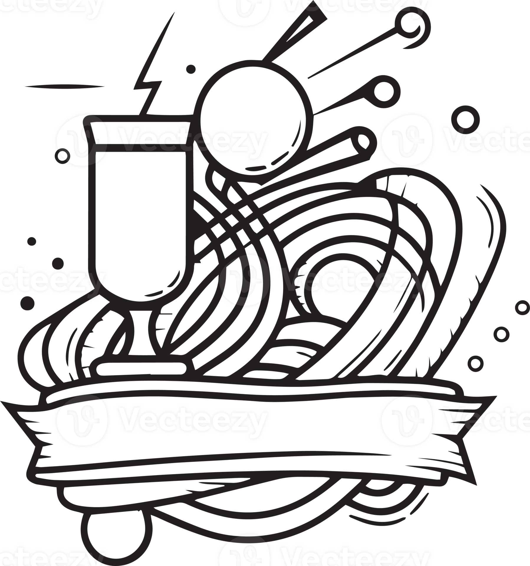 Hand Drawn vintage beer Logo In Flat Line Art Style 24787150 PNG