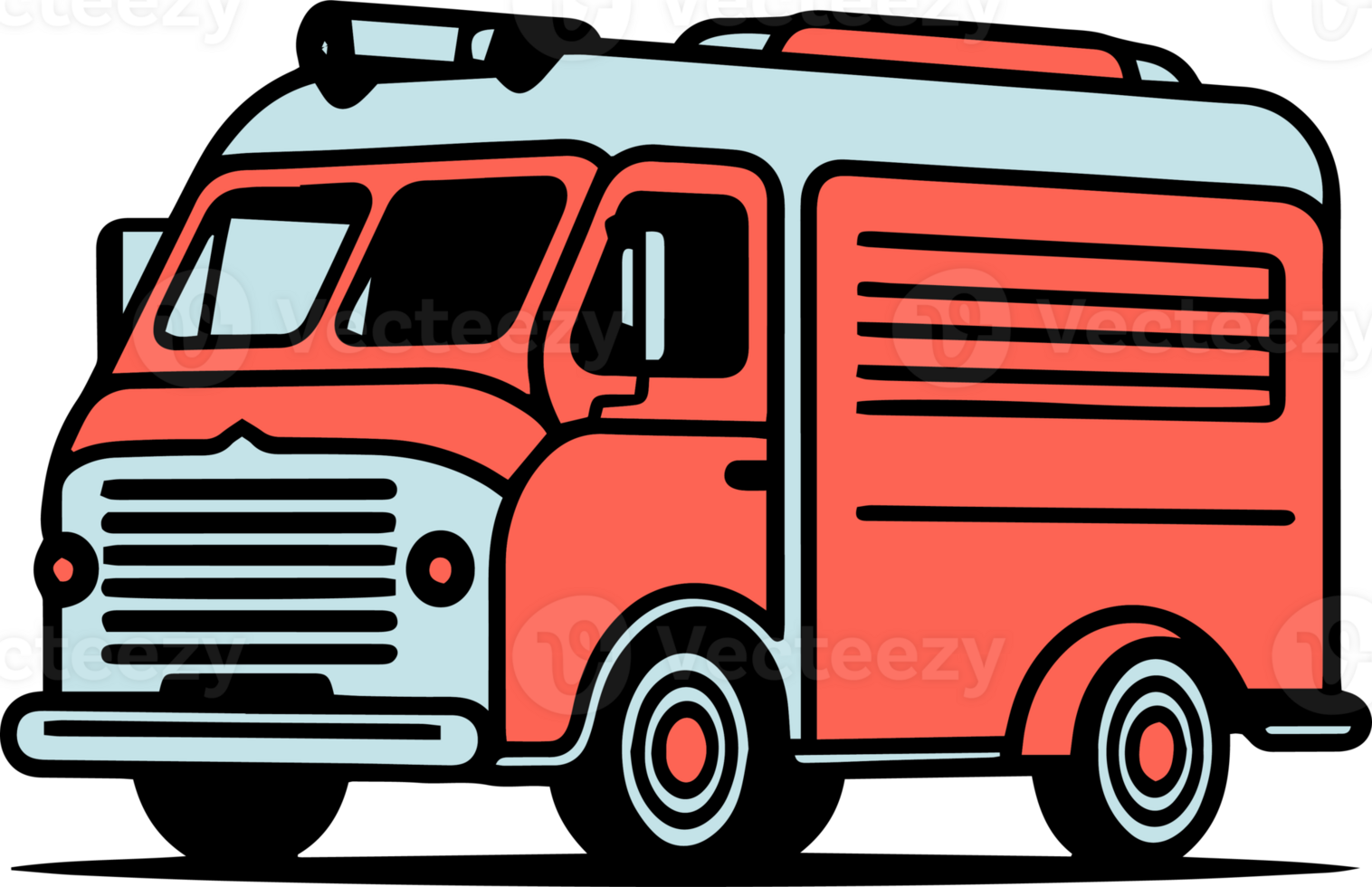 Hand Drawn Vintage Food Truck Logo In Flat Line Art Style 24787255 PNG hand-drawn-vintage-food-truck-logo-in-flat-line-art-style-24787255-png