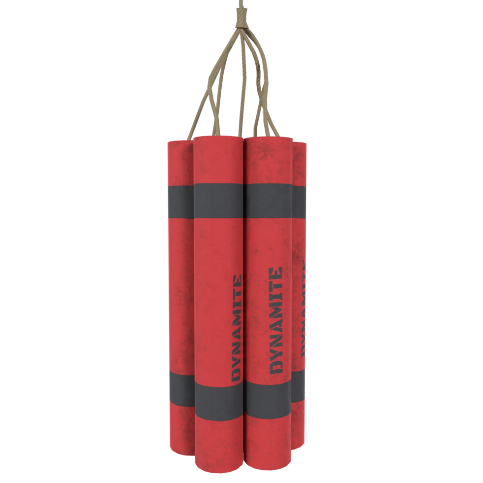 Dynamite isolated on transparent png