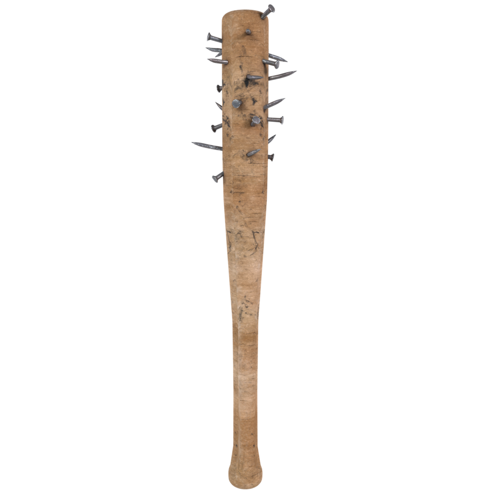 nailed bat isolated on transparent png