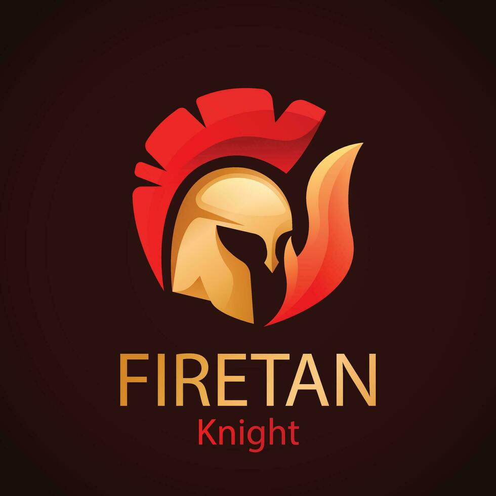 Gradient spartan helmet logo template vector