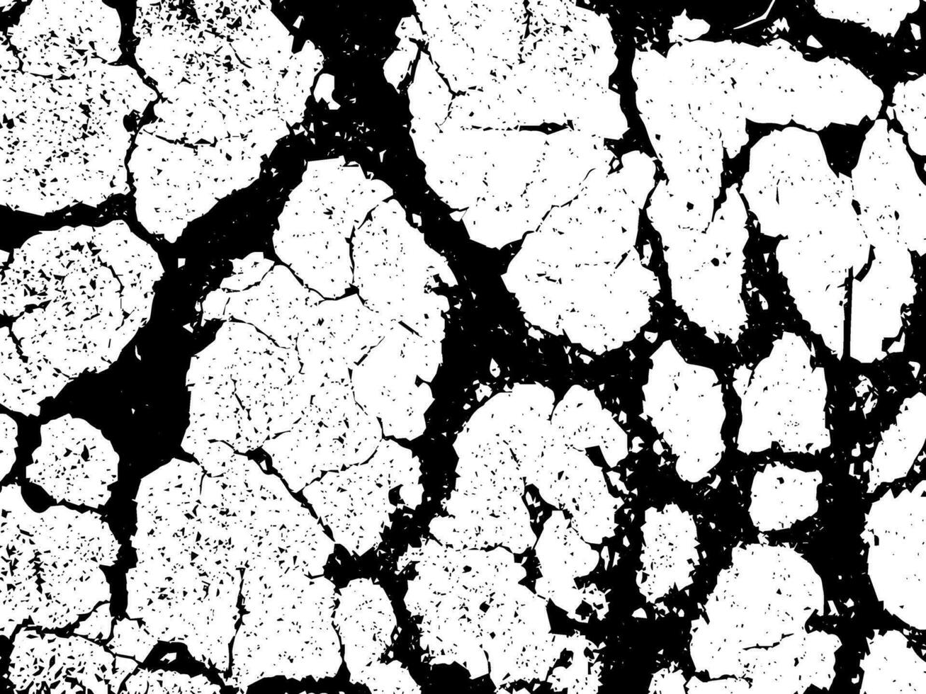 Rustic cracked vector texture with many cracks and scratches. Abstract background. Broken and damaged surface. Aged backdrop. Vector graphic illustration with transparent white.