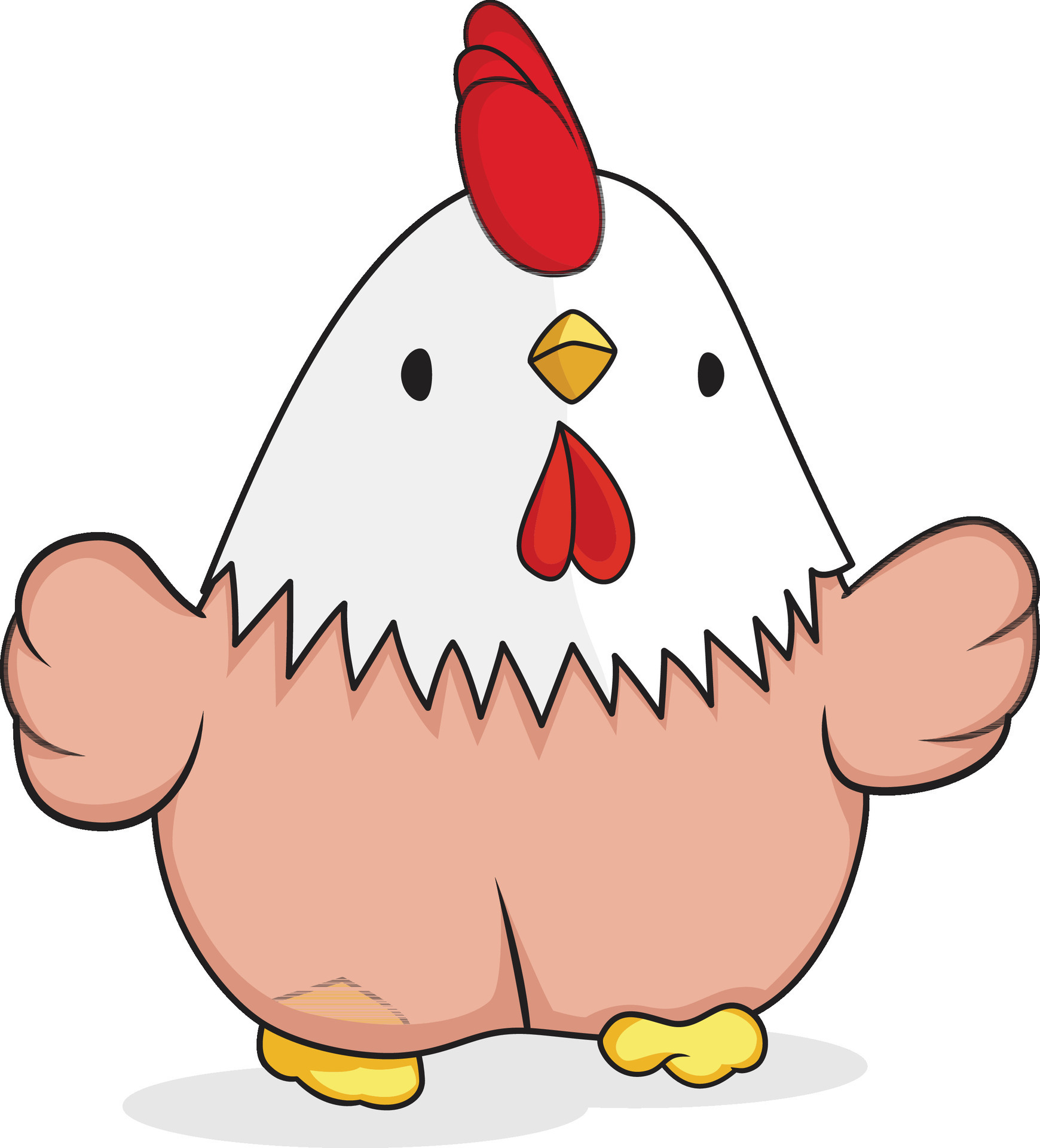 Chubby chicken cartoon illustration vector image 24787946 Vector Art at