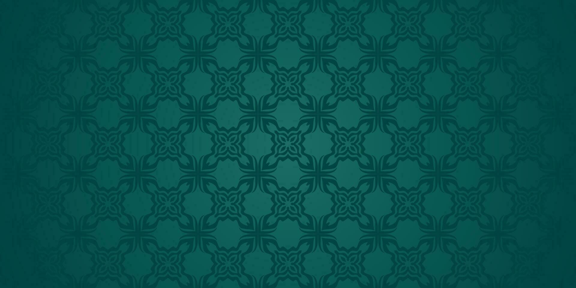 arabic motif green background vector