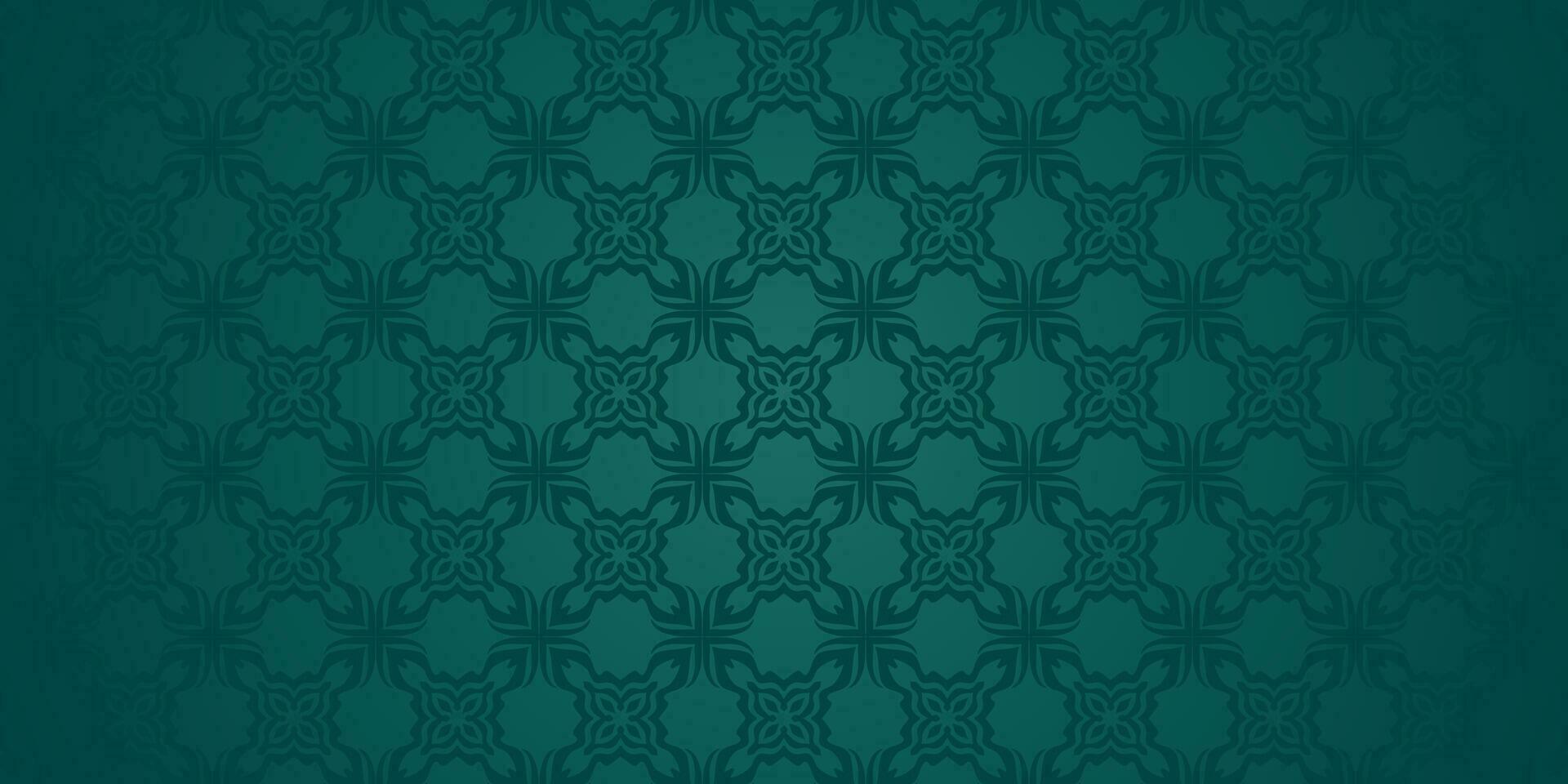 arabic motif green background vector