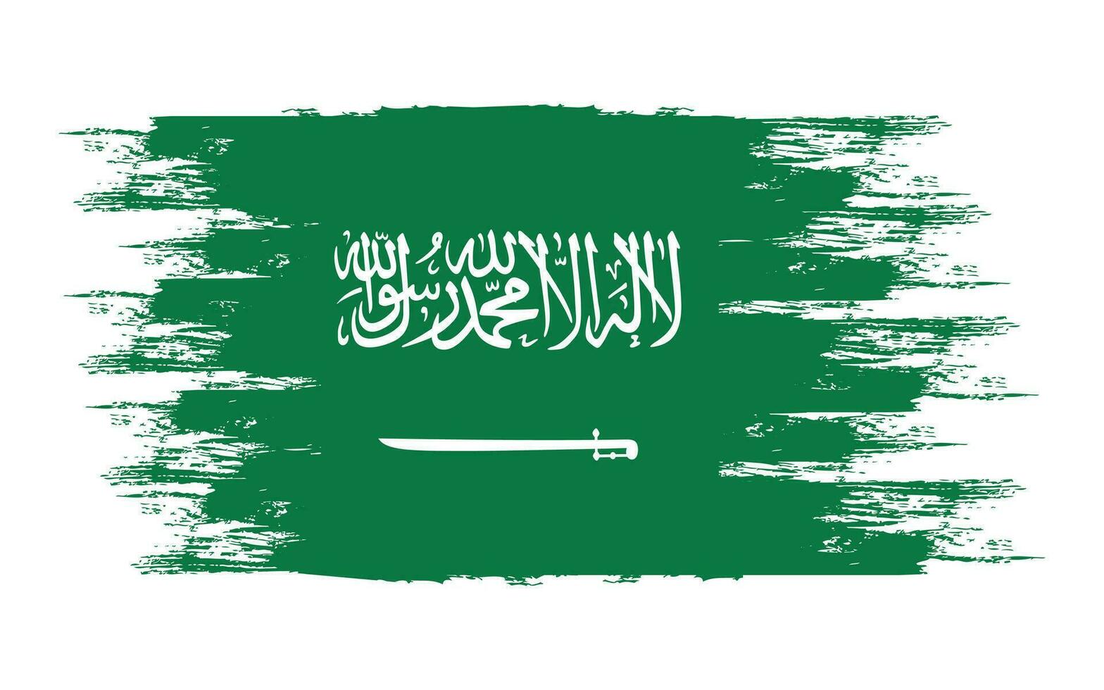 Saudi arabia flag template brush vector illustration
