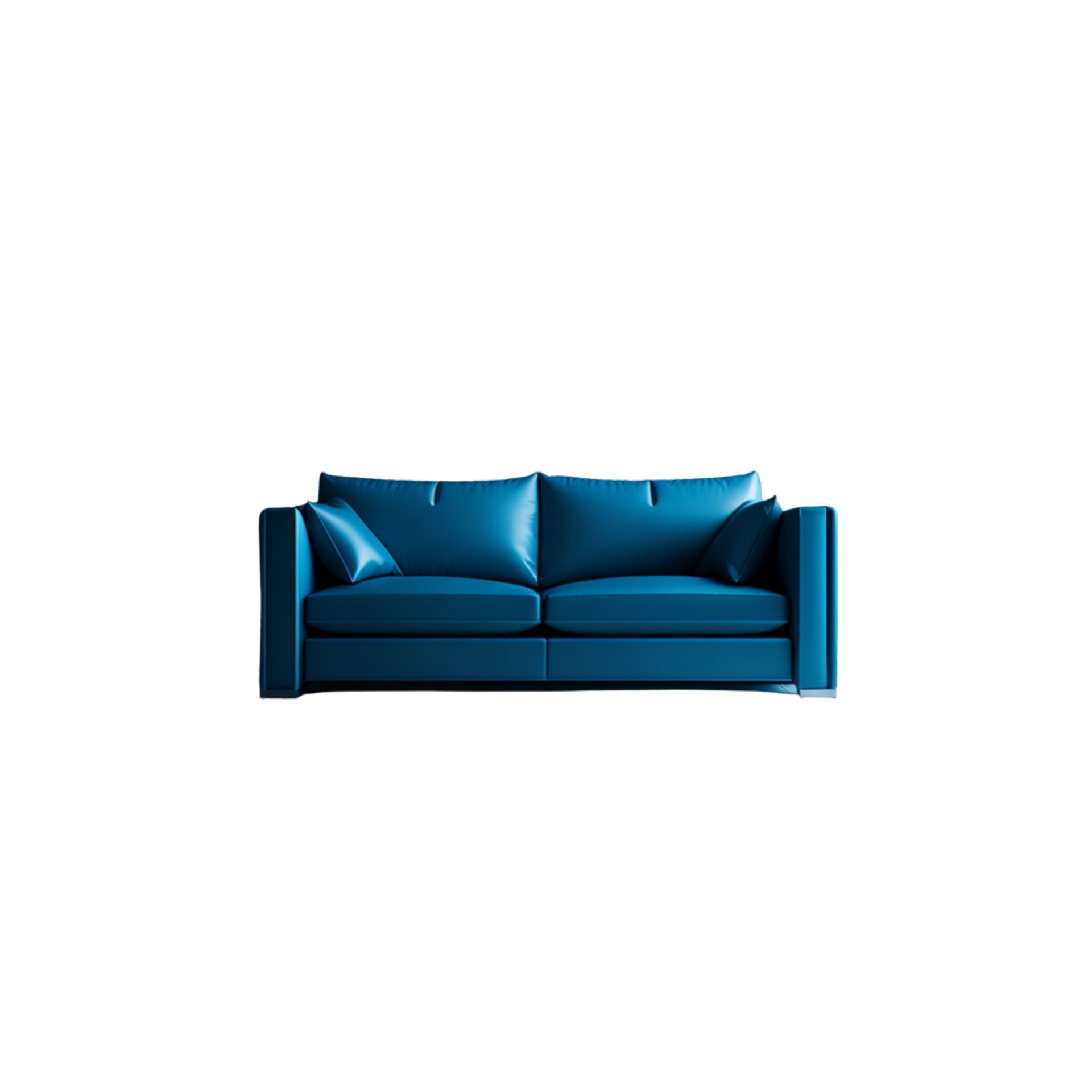 Modern and Stylish Blue Sofa Home Interior Mockup, Interior Design