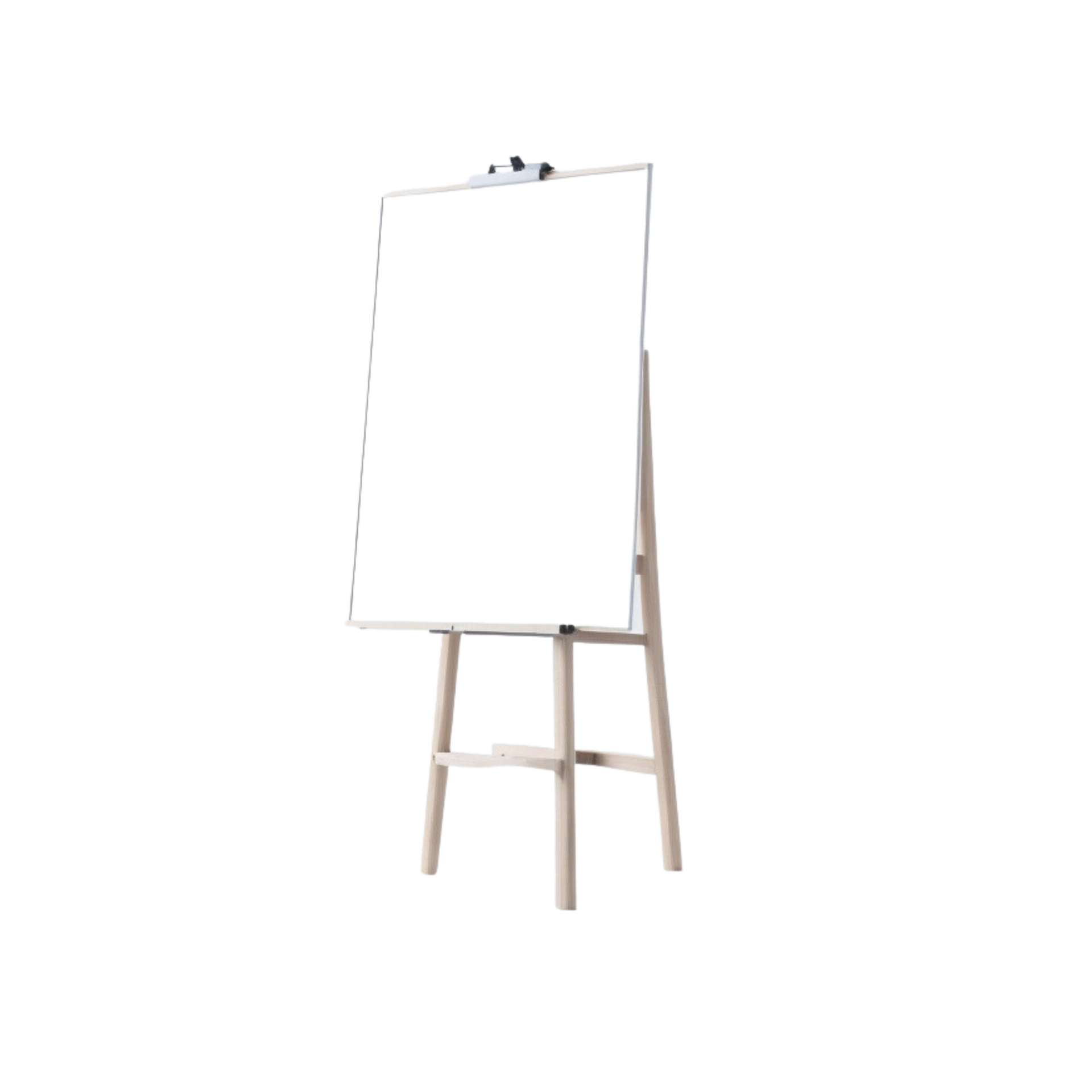 whiteboard stand on transparent background, poster board stand