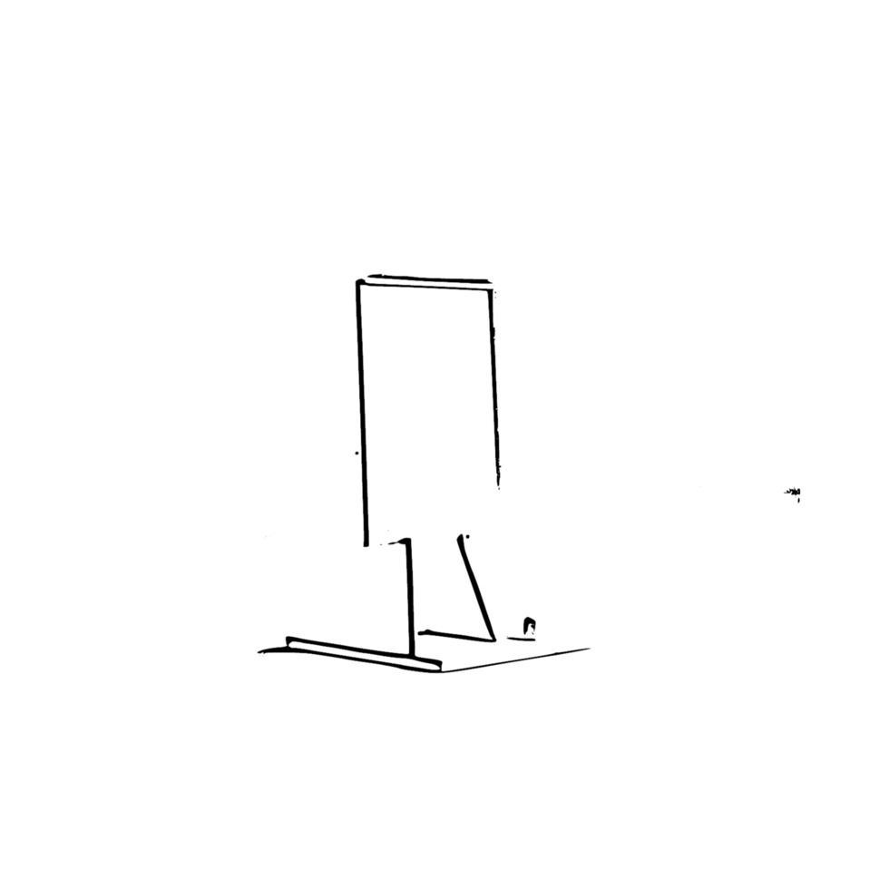Painting board stand black outline , Easel black outline, Canvas stand black outline sketch png