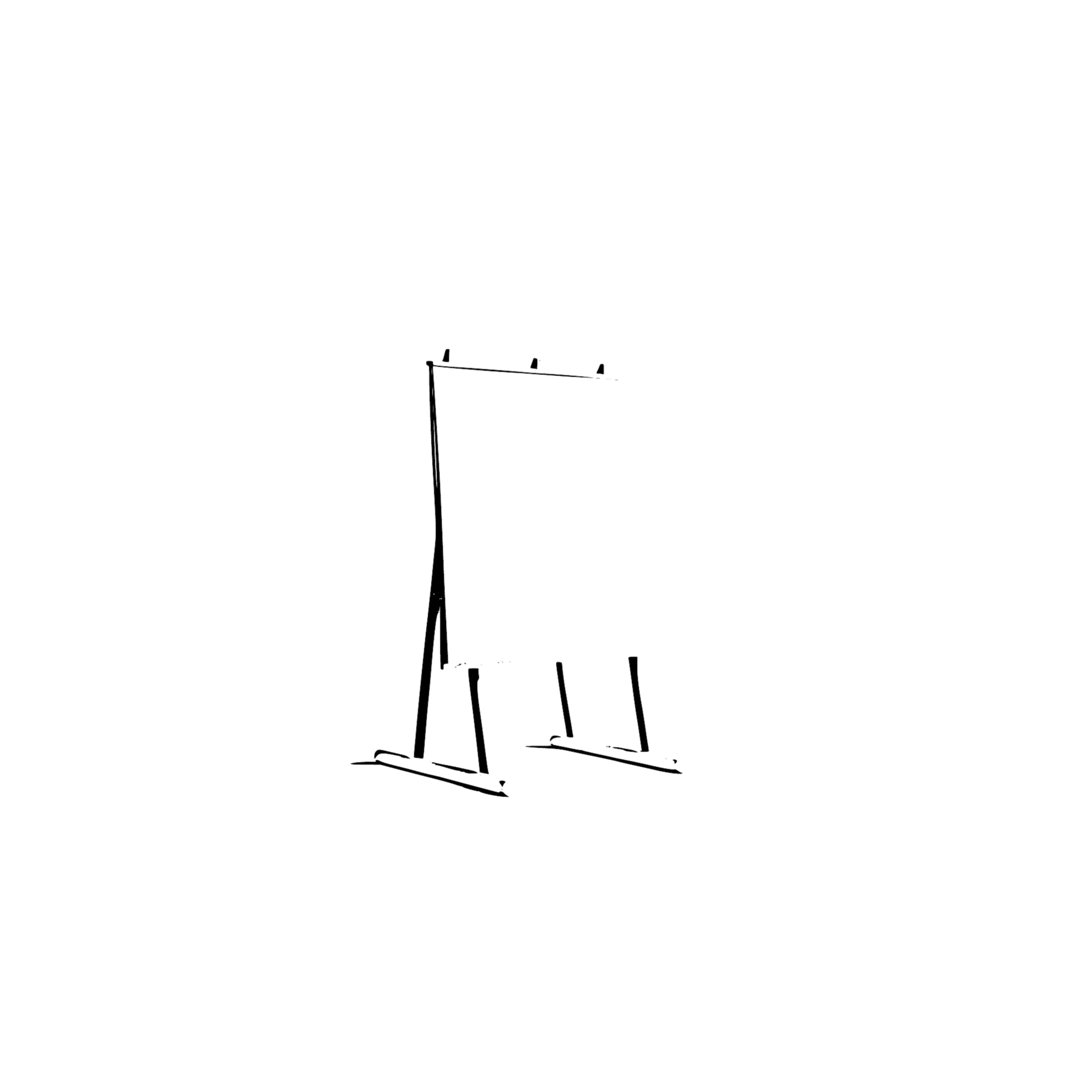 Painting board stand black outline , Easel black outline, Canvas stand