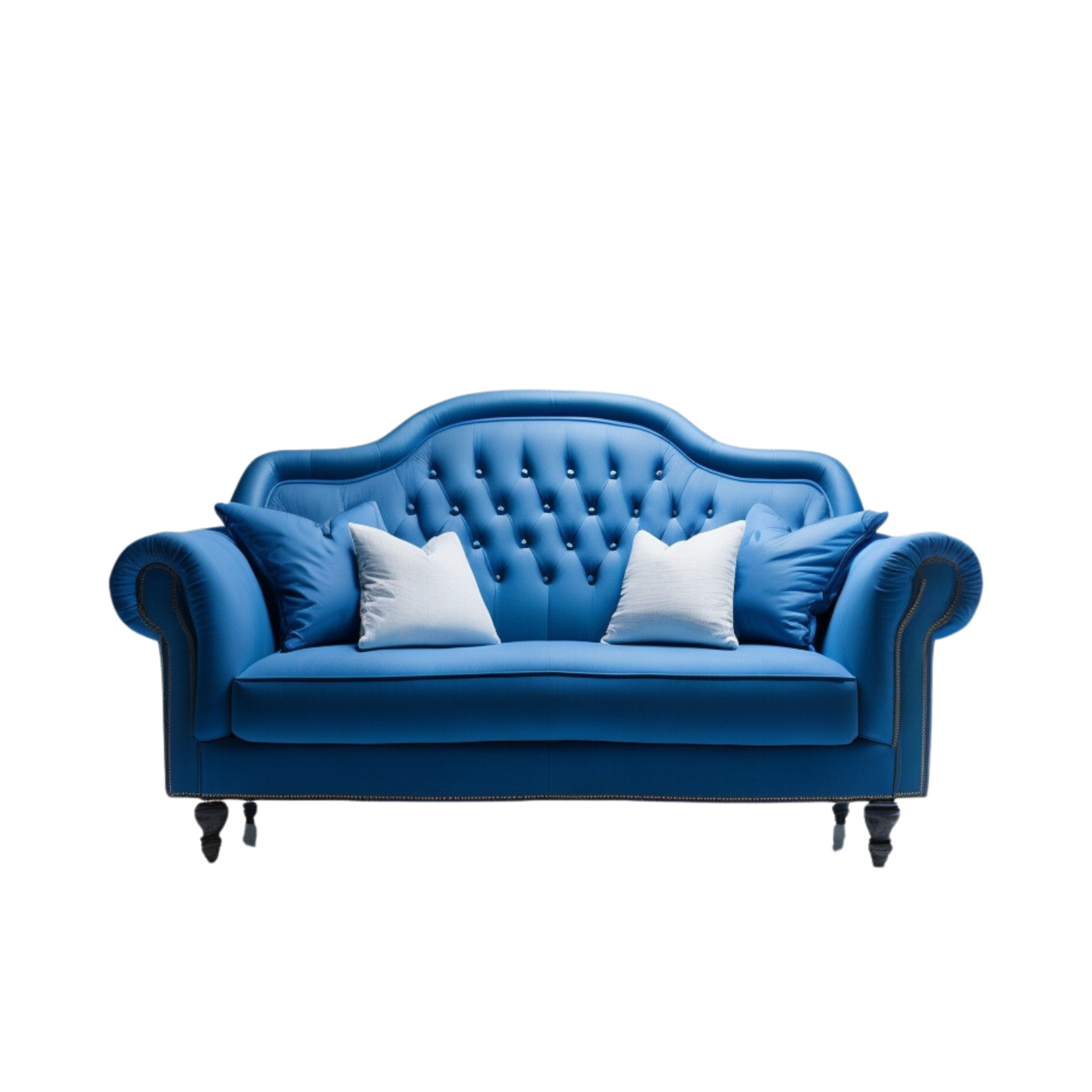 Modern and Stylish Blue Sofa Home Interior Mockup, Interior Design
