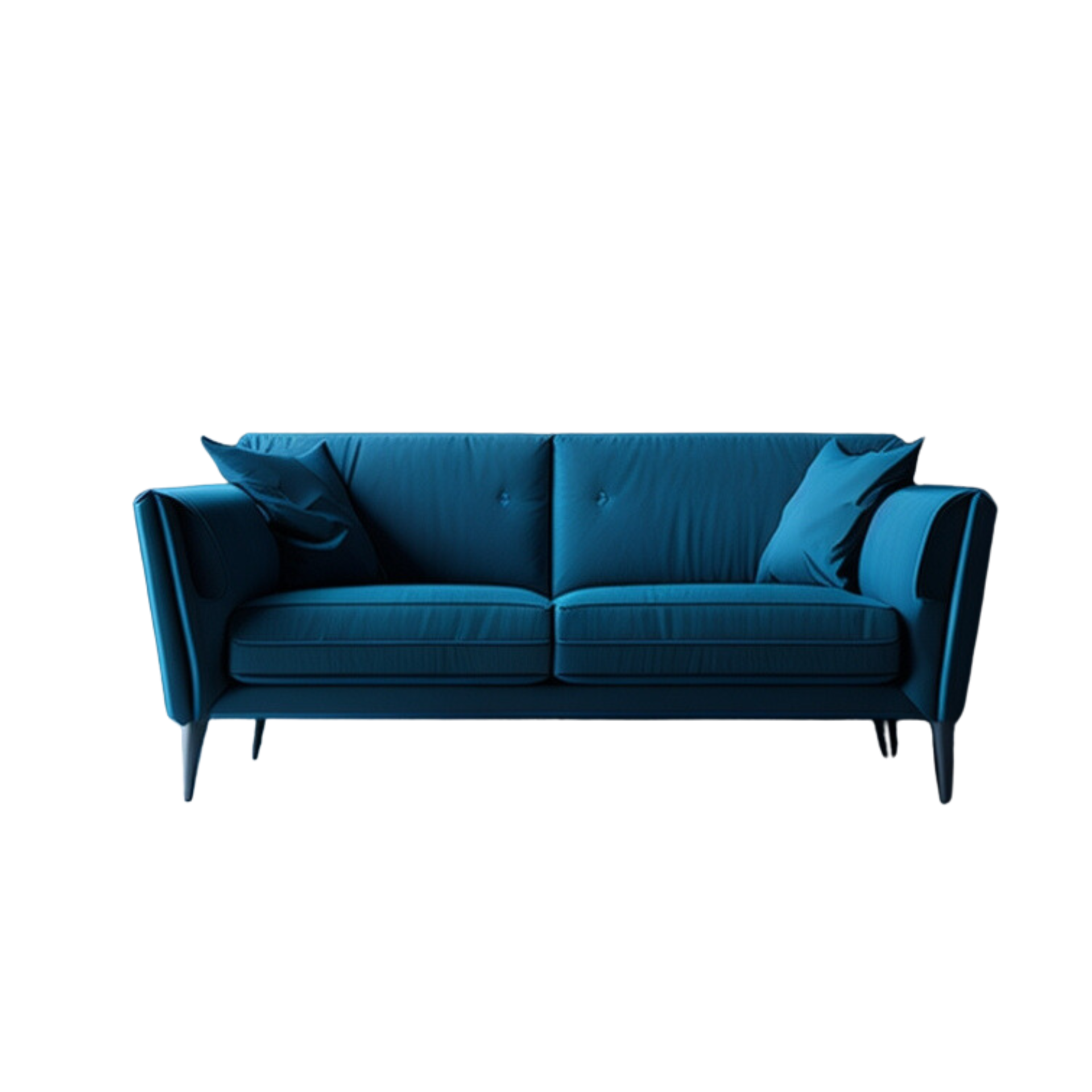 Modern and Stylish Blue Sofa Home Interior Mockup, Interior Design