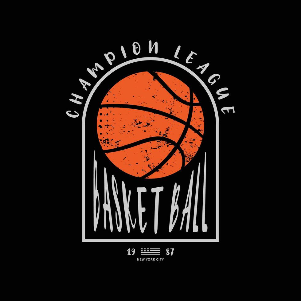 tipografía de ilustración de baloncesto. perfecto para el diseño de camisetas vector