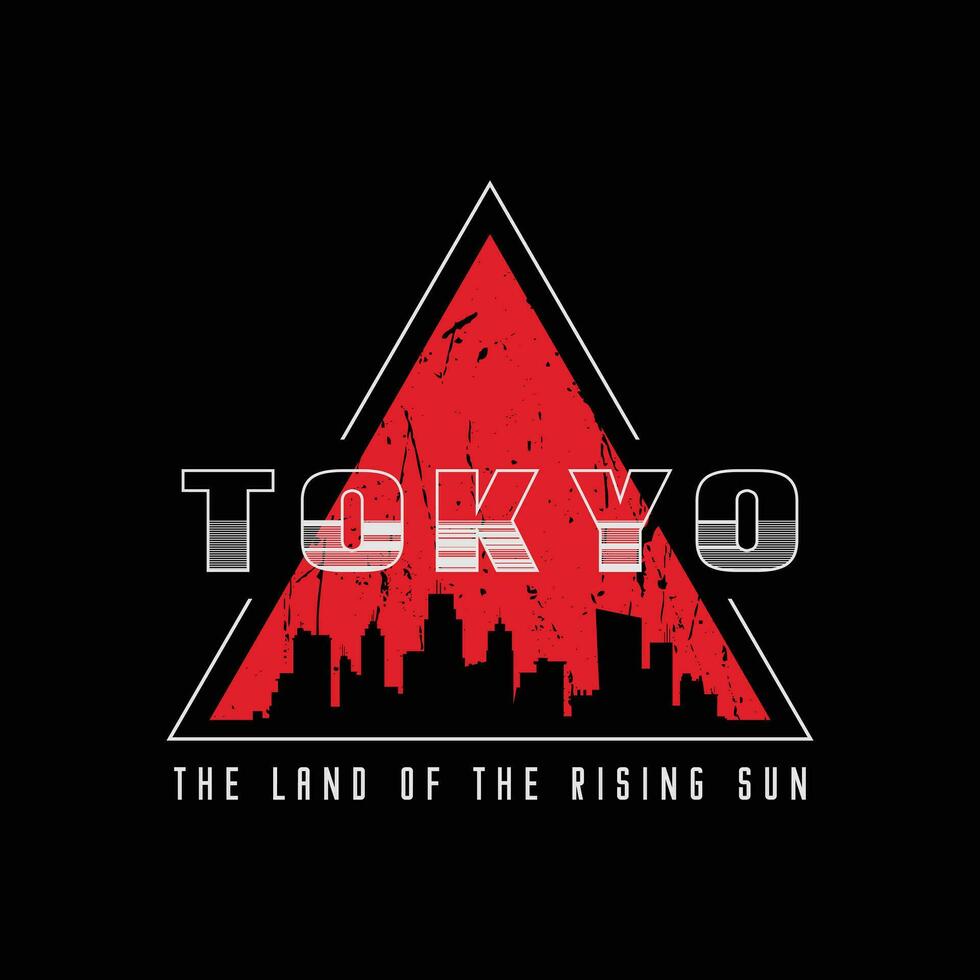 Tokyo graphic t-shirt and apparel design vector