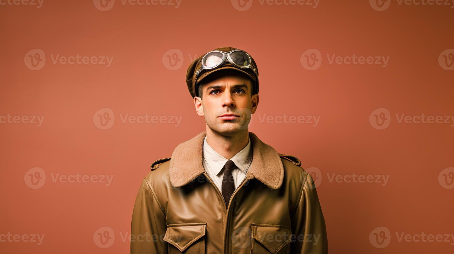 A photograph of a person standing infront of a solid color background, photo