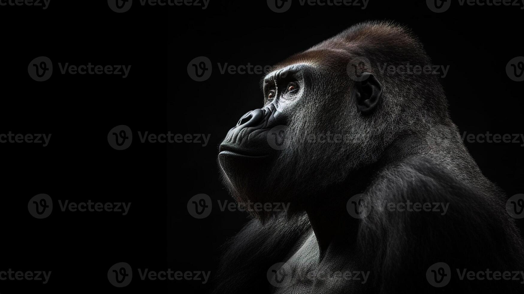 A photograph of an animal standing infront of a white color background photo