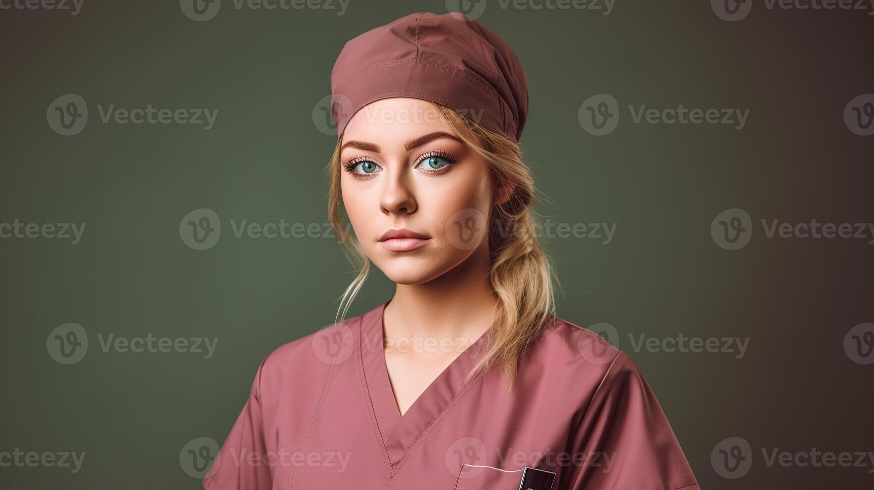 A photograph of a person standing infront of a solid color background, photo