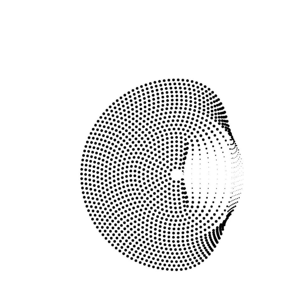 Halftone Circle Dots vector