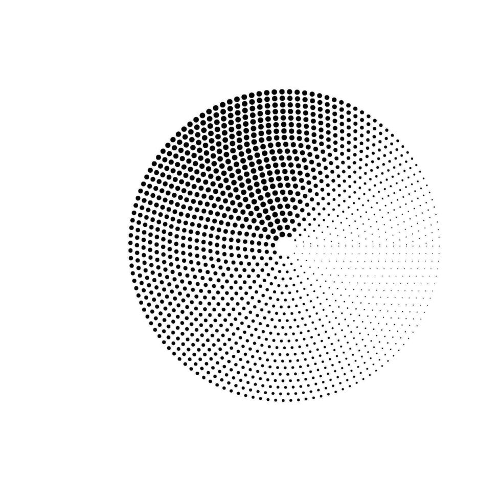 Halftone Circle Dots vector