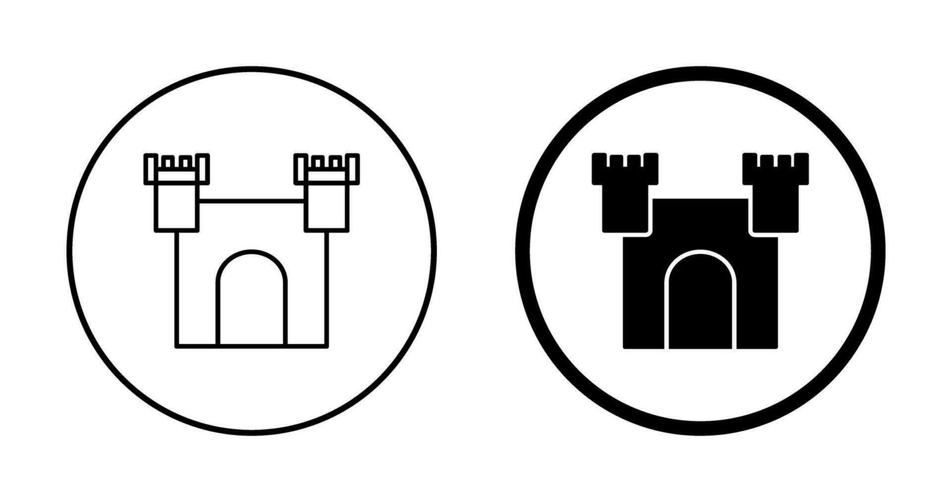 Unique Castle Vector Icon