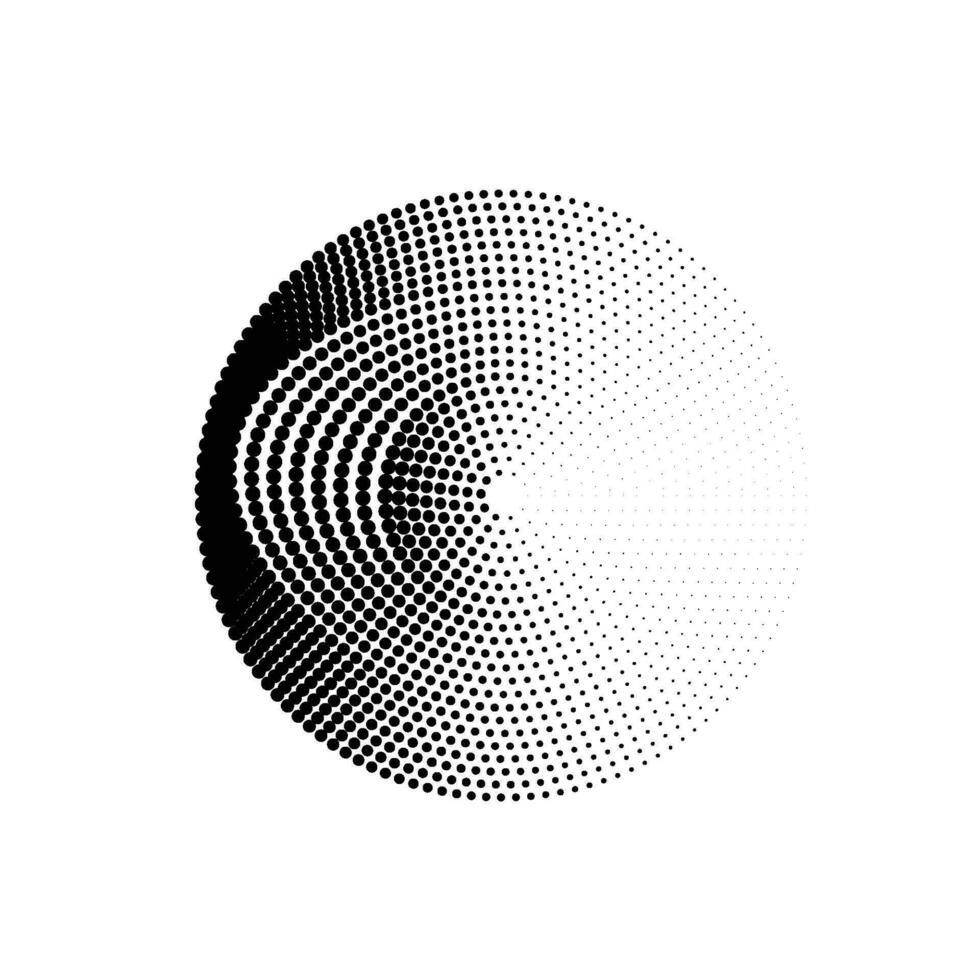 Halftone Circle Dots vector