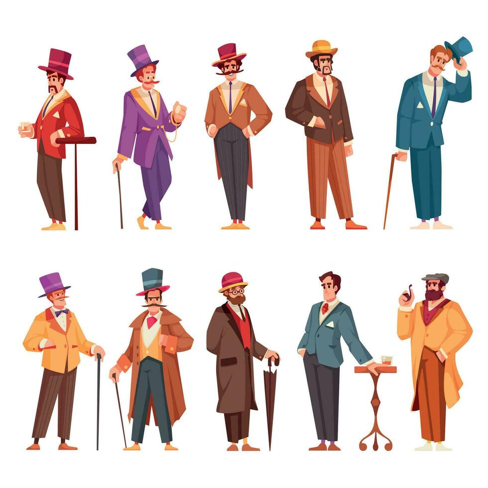 Gentlemen Club Set vector