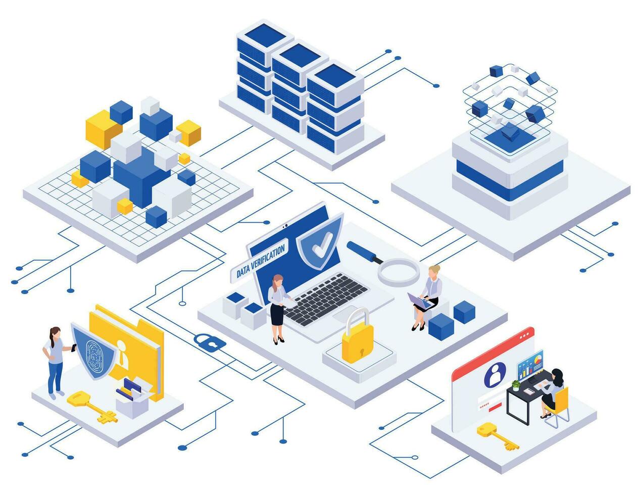Data Economy Isometric Flowchart 24788916 Vector Art at Vecteezy